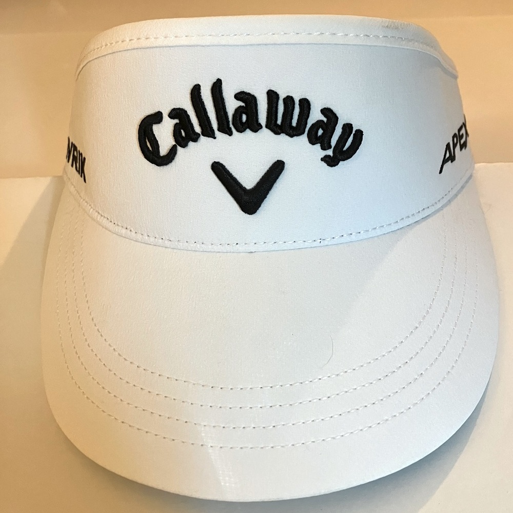CALLAWAY GOLF VISOR WHITE & BLACK ADJUSTABLE 4500521862